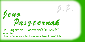 jeno paszternak business card